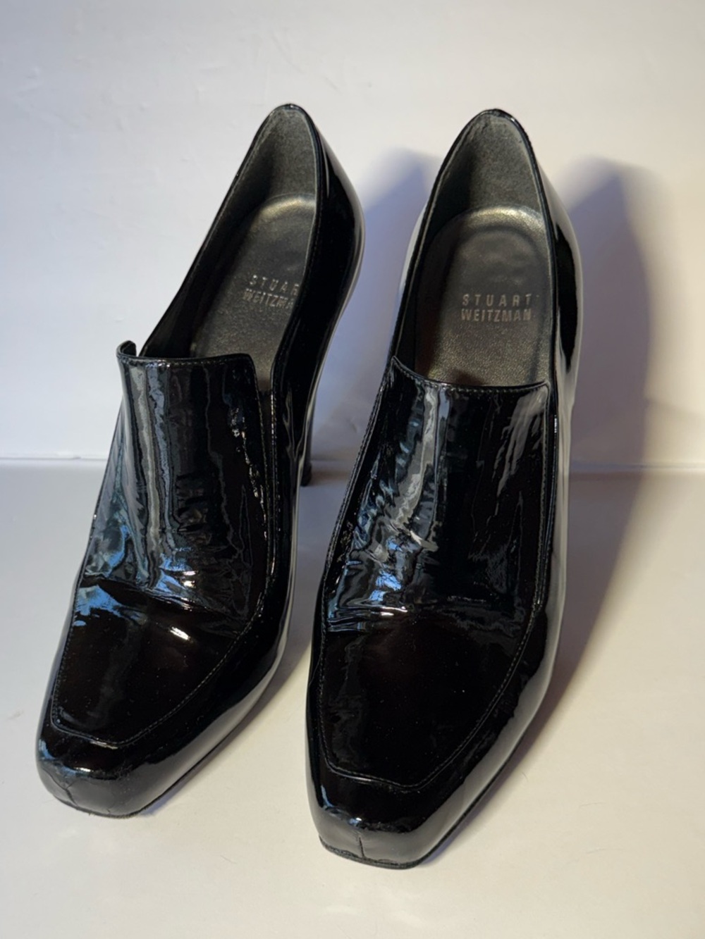 Stuart Weitzman Black Patent Leather Platform Stiletto Pumps – Size 8.5 - Picture 6 of 14